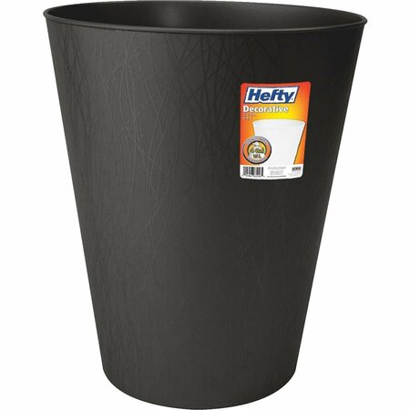 H M S Hefty Wastebasket Black HFT-672075-6